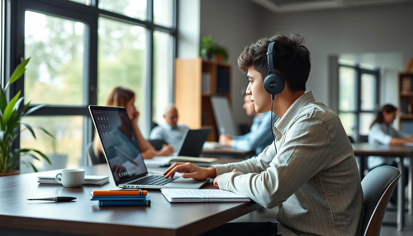 Structured study materials and learning resources on a desk
